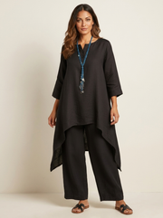 Women's 2-Piece Set - Tunic with Loose-Fit Trousers and Comfortable Fit