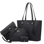 Women's 4-Piece Bag Set – Handbag with Shoulder Bag and Small Bags