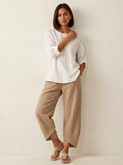 Women's Wide-Leg Trousers - Loose Fit with Straight Legs