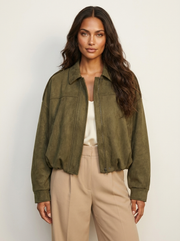 Women's Casual Jacket - Cropped Style with a Relaxed Fit