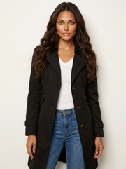 Women's trench coat - Tailored style with button closure