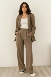 Women's 2-Piece Blazer Set – Elegant Blazer with Matching Trousers