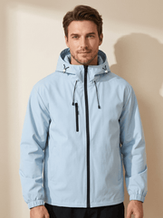 Men's Hooded Jacket - Solid-Coloured Jacket with a Relaxed Fit
