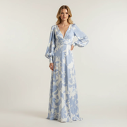 Women's Maxi Dress – V-Neck with a Flowy, Elegant Fit