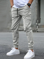 Men's slim-fit joggers with an elastic waistband