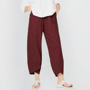 Women's lightweight wide-leg trousers with a fluid drape