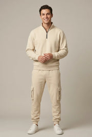 Men's corduroy suit set with jacket and trousers