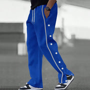 Men's joggers relaxed fit with snap button sides