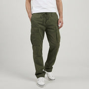 Men's relaxed-fit cargo trousers with adjustable waist