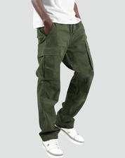 Cargobroek heren relaxed fit met verstelbare taille