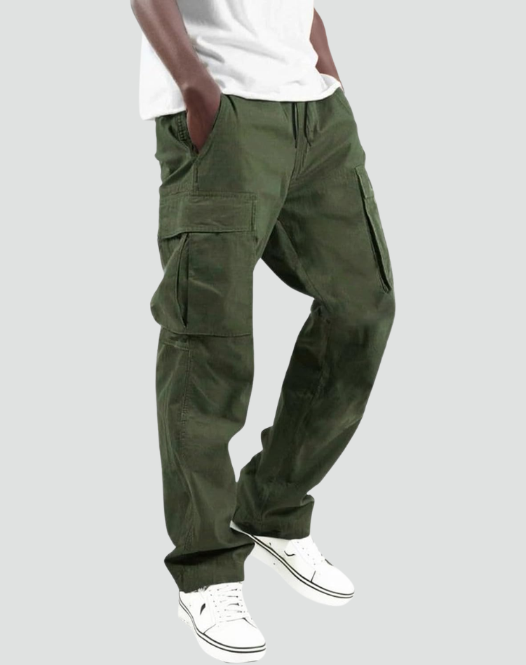 Cargobroek heren relaxed fit met verstelbare taille