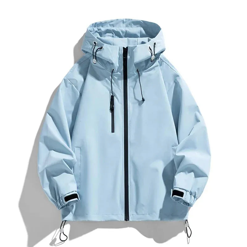 AIDA LENA Men’s Jackets Heren Jack met Capuchon – Effen Jas met Losvallende Pasvorm