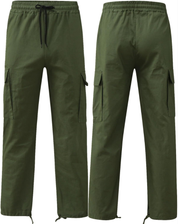 Cargobroek heren relaxed fit met verstelbare taille