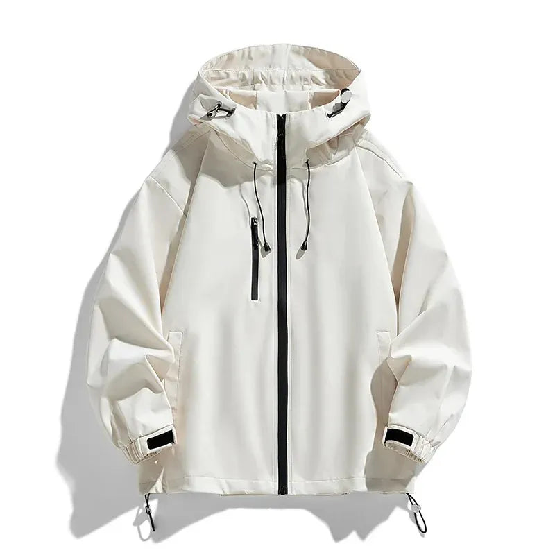 AIDA LENA Men’s Jackets Heren Jack met Capuchon – Effen Jas met Losvallende Pasvorm