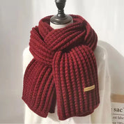Chunky-knit winter scarf for women and men