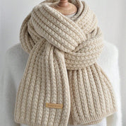 Chunky-knit winter scarf for women and men
