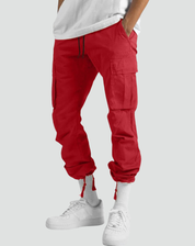 Cargobroek heren relaxed fit met verstelbare taille