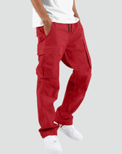 Cargobroek heren relaxed fit met verstelbare taille
