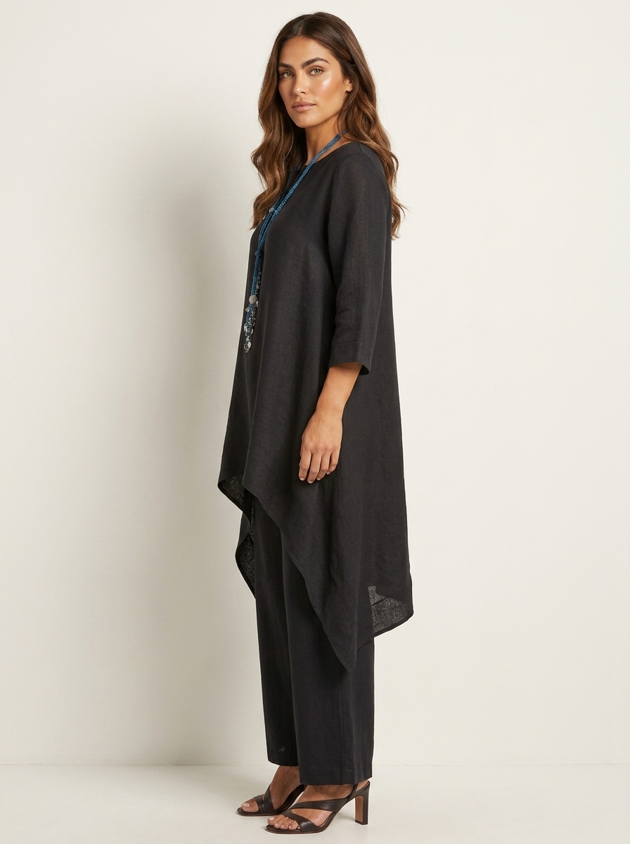 Dames 2-Delige Set – Tuniek met Losvallende Broek en Comfortabele Pasvorm - AIDA LENA