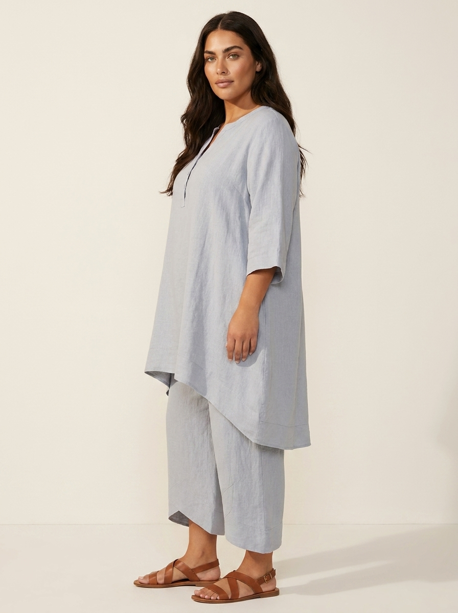 Dames 2-Delige Set – Tuniek met Losvallende Broek en Comfortabele Pasvorm - AIDA LENA