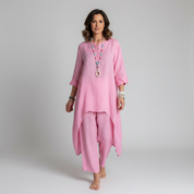 Dames 2-Delige Set – Tuniek met Losvallende Broek en Comfortabele Pasvorm - AIDA LENA