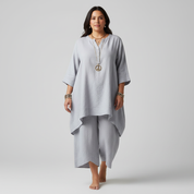 Dames 2-Delige Set – Tuniek met Losvallende Broek en Comfortabele Pasvorm - AIDA LENA