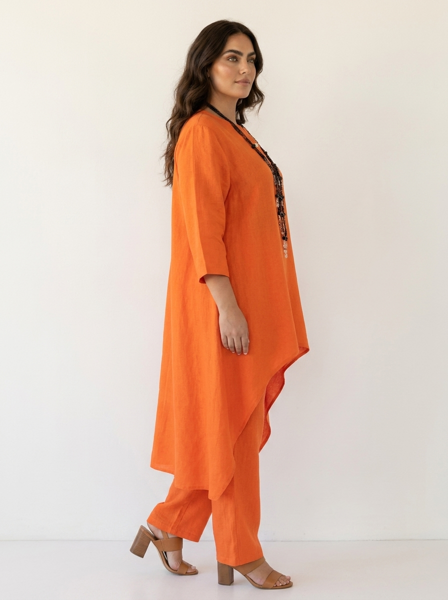 Dames 2-Delige Set – Tuniek met Losvallende Broek en Comfortabele Pasvorm - AIDA LENA