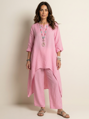 Dames 2-Delige Set – Tuniek met Losvallende Broek en Comfortabele Pasvorm - AIDA LENA