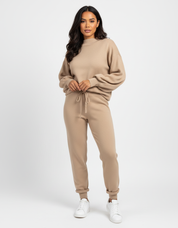 Dames Lounge Set – Comfortabele Losvallende Pasvorm Khaki / S - AIDA LENA