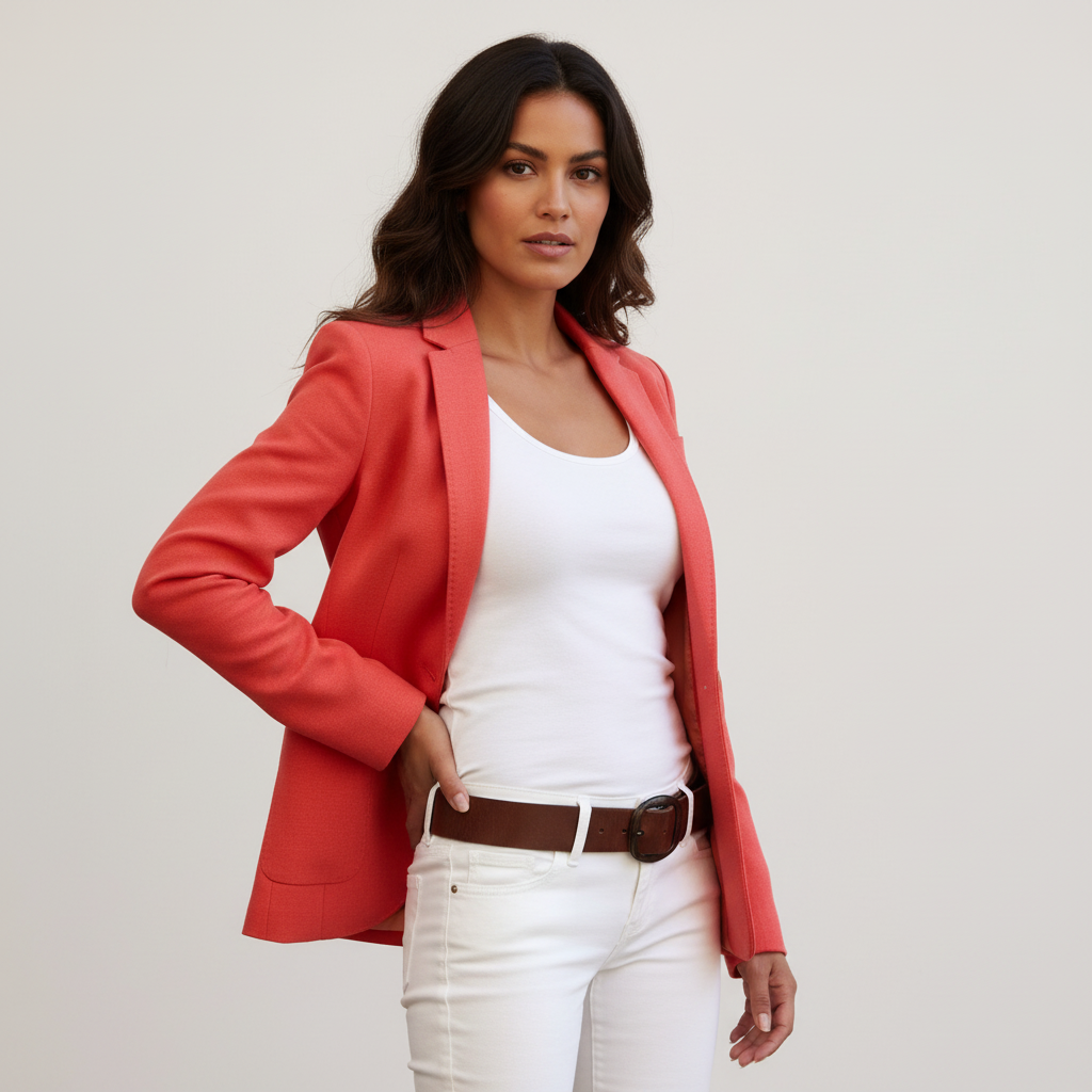 Dames Getailleerde Blazer – Klassieke Revers met Knoopsluiting - AIDA LENA