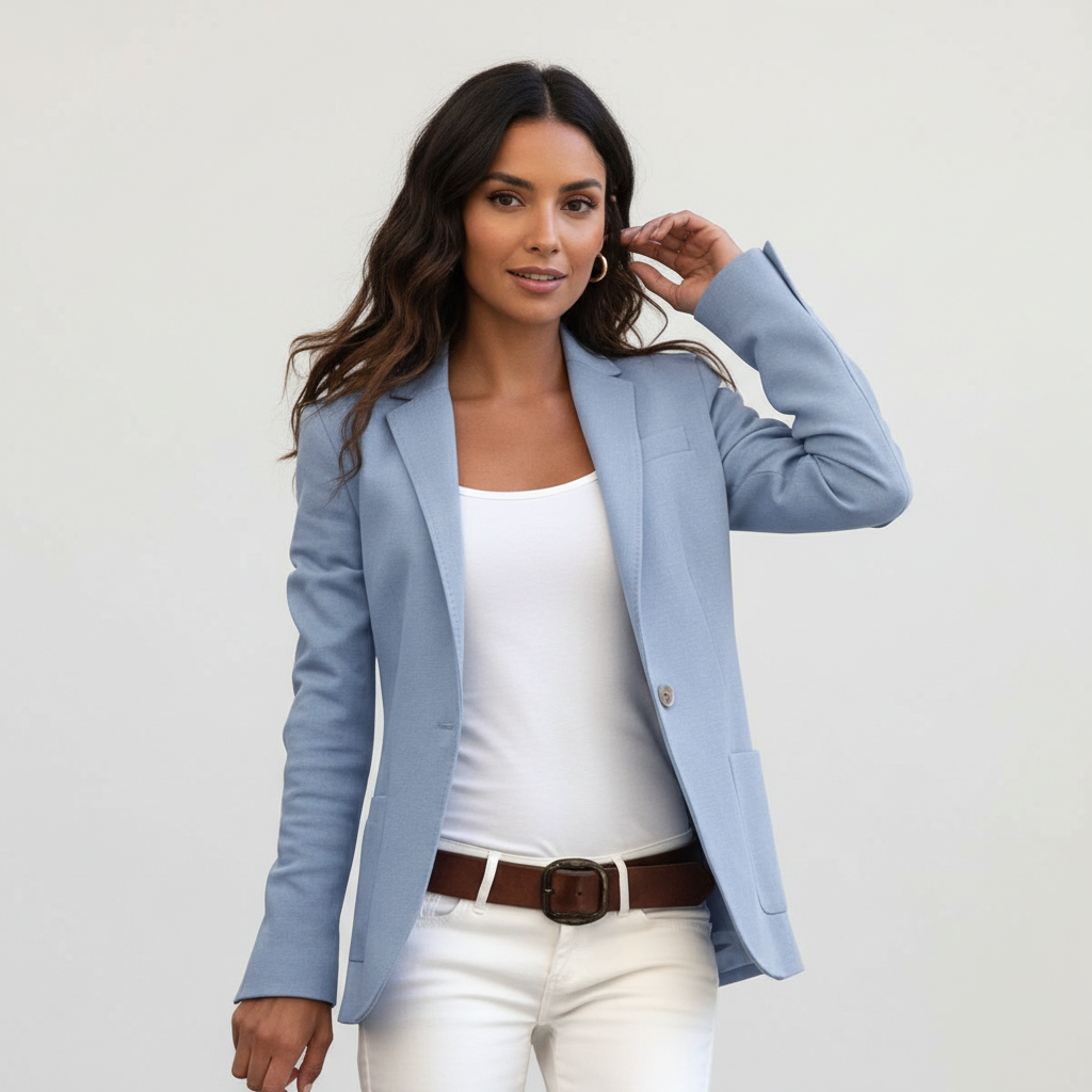 Dames Getailleerde Blazer – Klassieke Revers met Knoopsluiting - AIDA LENA