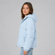 AIDA LENA Women’s jacket Dames Puffer Winterjas – Kort Model met Hoge Kraag en Zakken