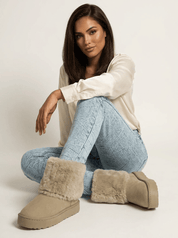 AIDA LENA Women's Shoes Dames Winterlaarzen – Warme Enkellaarsjes met Zachte Voering