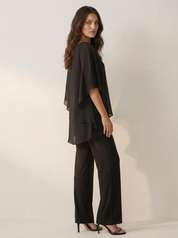 Dames Chiffon Set – Elegante 2-Delige Pasvorm met Luchtige Uitstraling - AIDA LENA