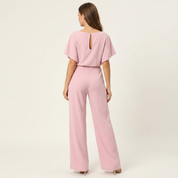 Dames Jumpsuit – Strikceintuur met Wijde Pijpen en Elegante Pasvorm - AIDA LENA