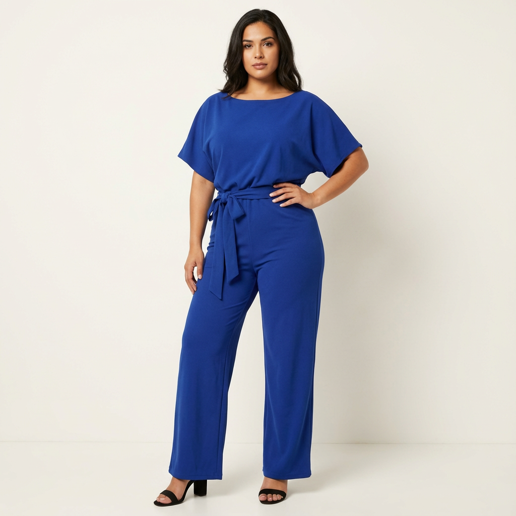 Dames Jumpsuit – Strikceintuur met Wijde Pijpen en Elegante Pasvorm - AIDA LENA