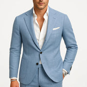 AIDA LENA Men's Two-Piece Suit Heren 2-Delig Pak – Blazer en Pantalon met Getailleerde Pasvorm