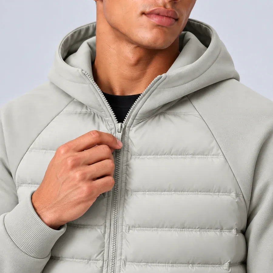 AIDA LENA Men's Jeckets Heren Casual Jas – Hybride Jack met Gewatteerde Voorkant