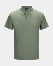 AIDA LENA Men's Shirt Heren Casual Polo – Effen Poloshirt met Klassieke Kraag en Korte Mouwen