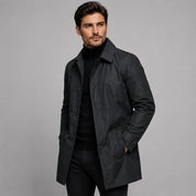 AIDA LENA Women’s jacket Heren Gewatteerde Jas – Elegante Lange Jas met Knopen