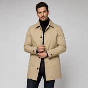 AIDA LENA Women’s jacket Heren Gewatteerde Jas – Elegante Lange Jas met Knopen