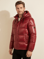 Men's Padded Winter Coat - Thickly Lined with High Collar