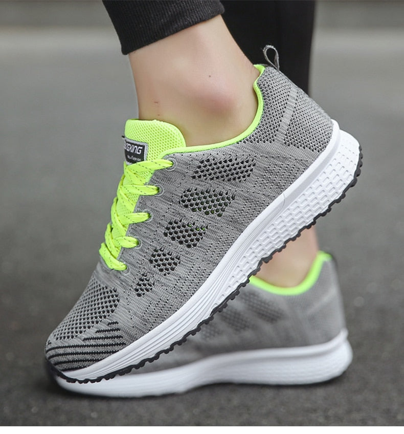 Dames Lichtgewicht Sneakers – Comfortabel Model met Sportieve Zool Wit / 35 - AIDA LENA