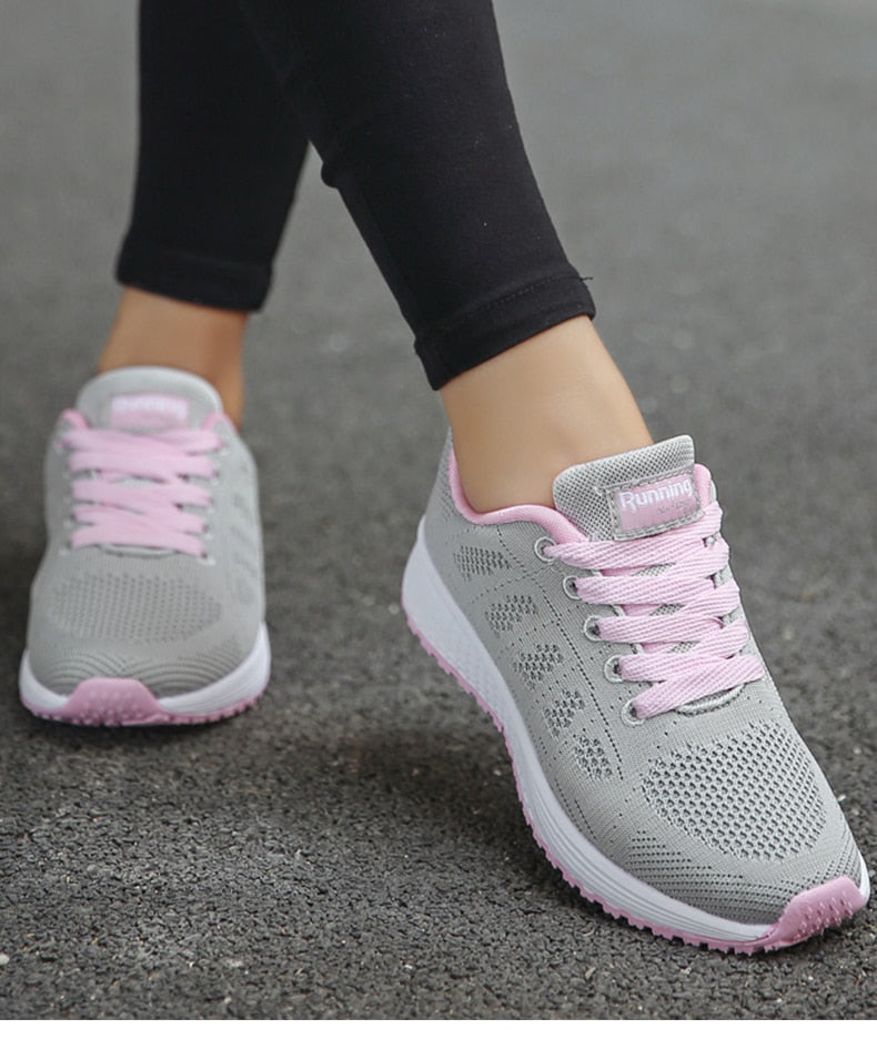 Dames Lichtgewicht Sneakers – Comfortabel Model met Sportieve Zool Wit / 35 - AIDA LENA