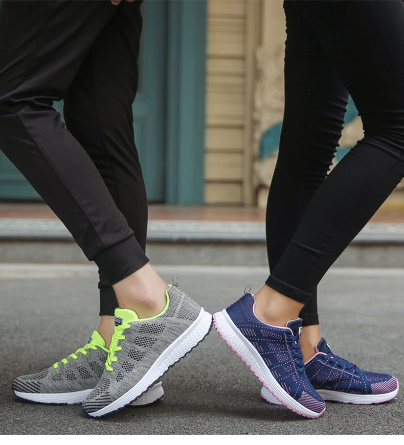 Dames Lichtgewicht Sneakers – Comfortabel Model met Sportieve Zool Wit / 35 - AIDA LENA