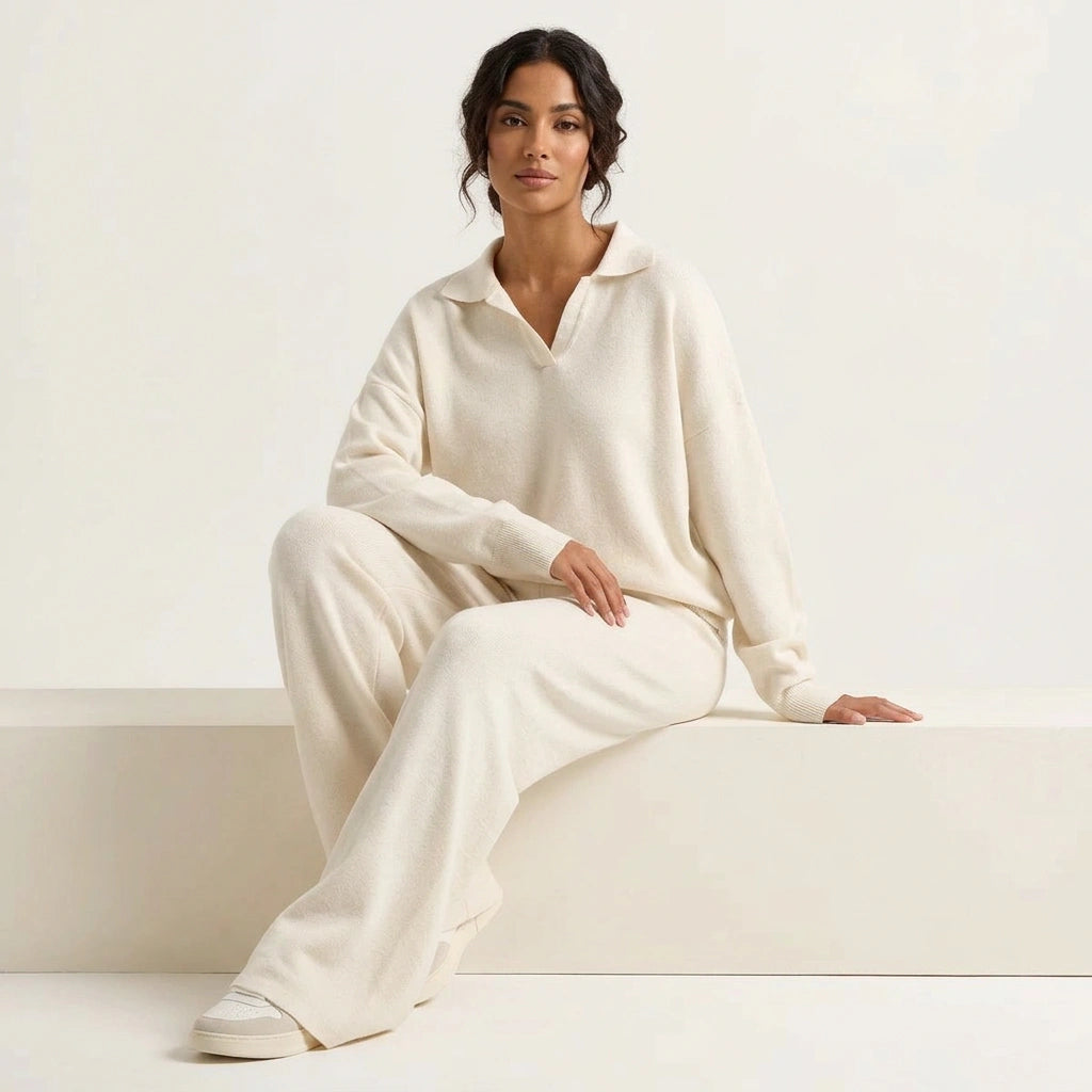 Dames Lounge Set – Comfortabele Top met Bijpassende Broek - AIDA LENA
