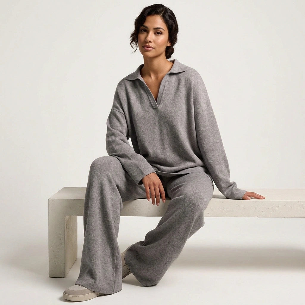 Dames Lounge Set – Comfortabele Top met Bijpassende Broek - AIDA LENA
