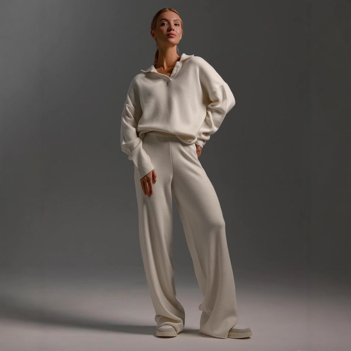 Dames Lounge Set – Comfortabele Top met Bijpassende Broek - AIDA LENA