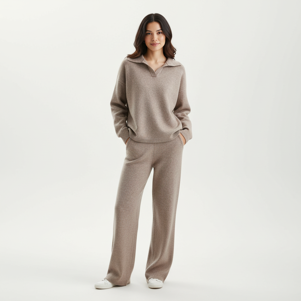 Dames Lounge Set – Comfortabele Top met Bijpassende Broek - AIDA LENA