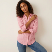 Women's Oversized Blouse with V-Neck - Lightweight Loose Fit
